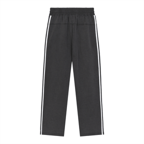 Snow Washed Contrast Tape Sweatpants - Goth Cloth Co.251217PODPX0931005