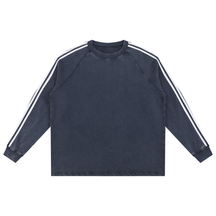 Snow Washed Contrast Tape Sweatshirt - Goth Cloth Co.251217PODRA0927005