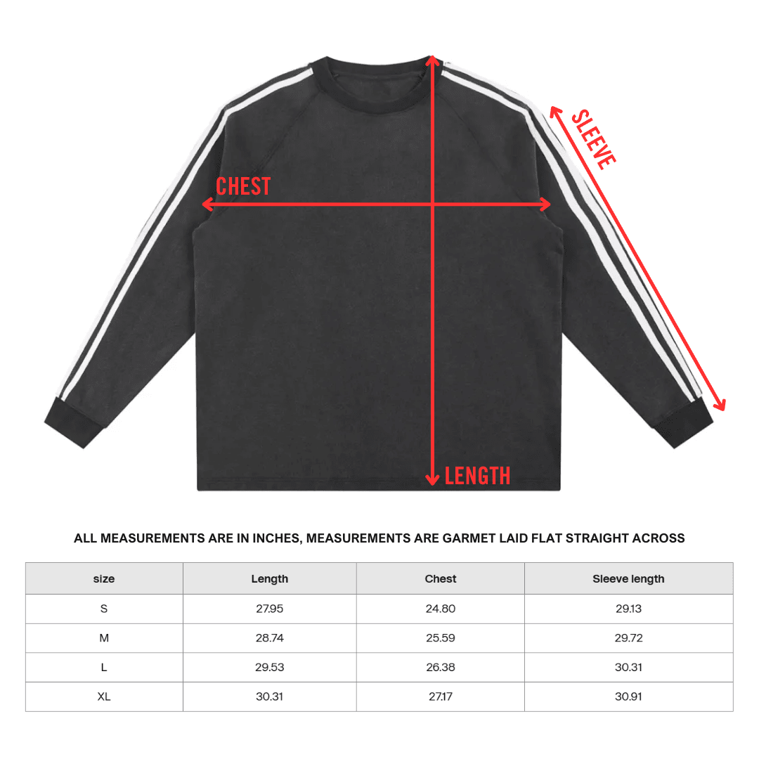 Snow Washed Contrast Tape Sweatshirt - Goth Cloth Co.251217PODRA0927005