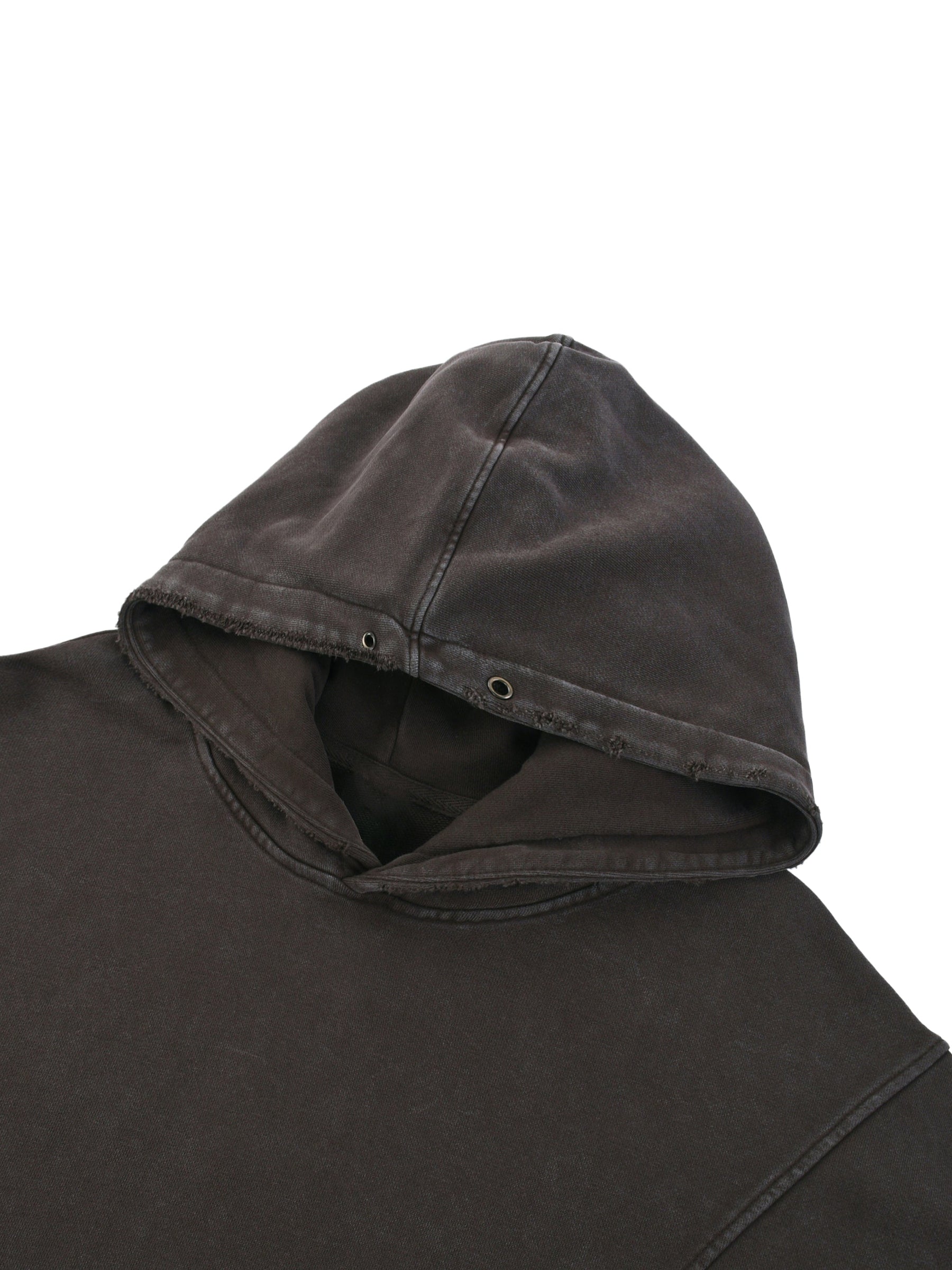 Snow Washed Distressed Panel Pocket Hoodie - Goth Cloth Co.251217PODRB1299016