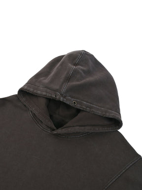 Snow Washed Distressed Panel Pocket Hoodie - Goth Cloth Co.251217PODRB1299016