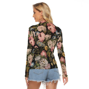 Soft Decay Women's Long Sleeve Mesh Top - Goth Cloth Co.ADS-3WTXWC16-PFCWY-FFFFFF-XS