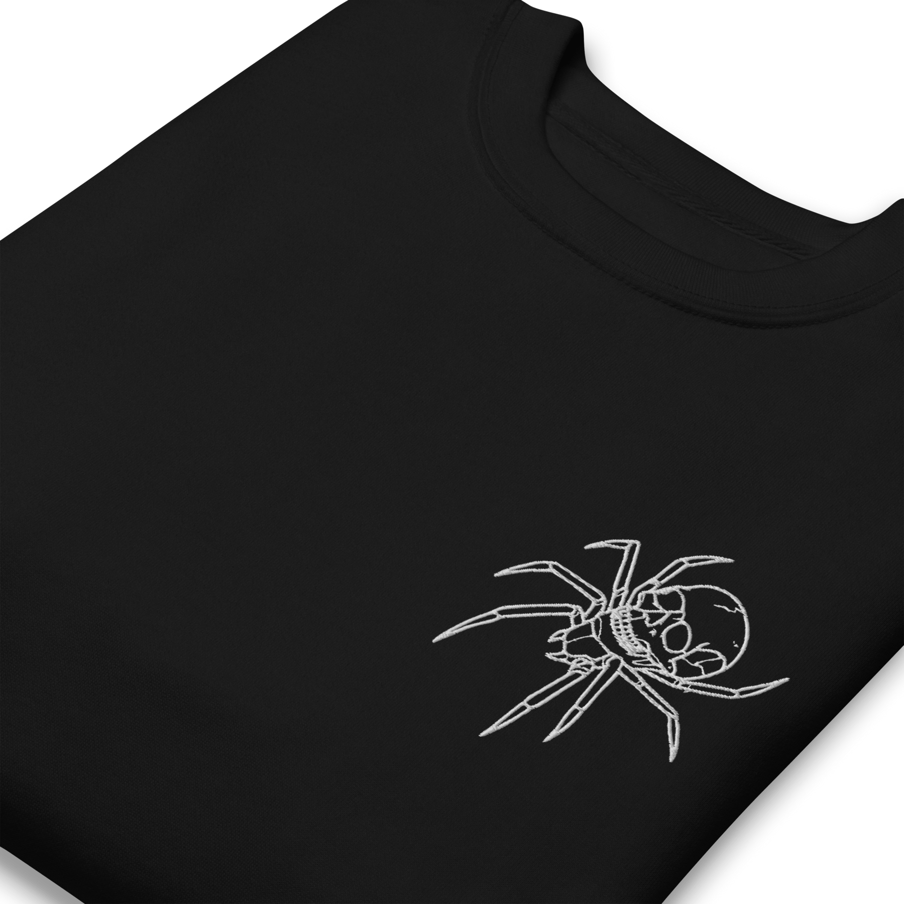 Spider Skull Embroidered Sweatshirt - Goth Cloth Co.2913531_11259