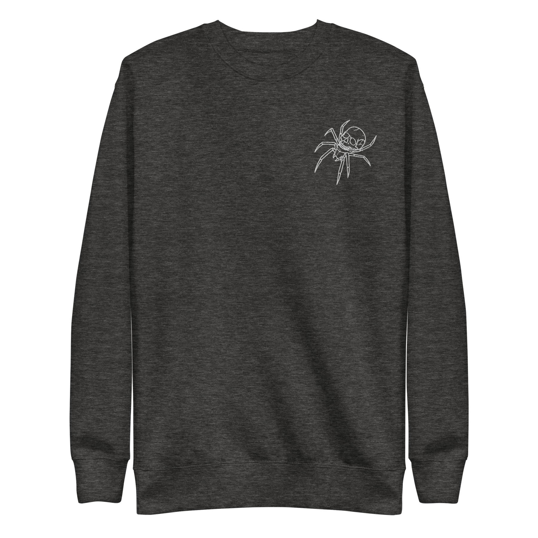 Spider Skull Embroidered Sweatshirt - Goth Cloth Co.2913531_11259