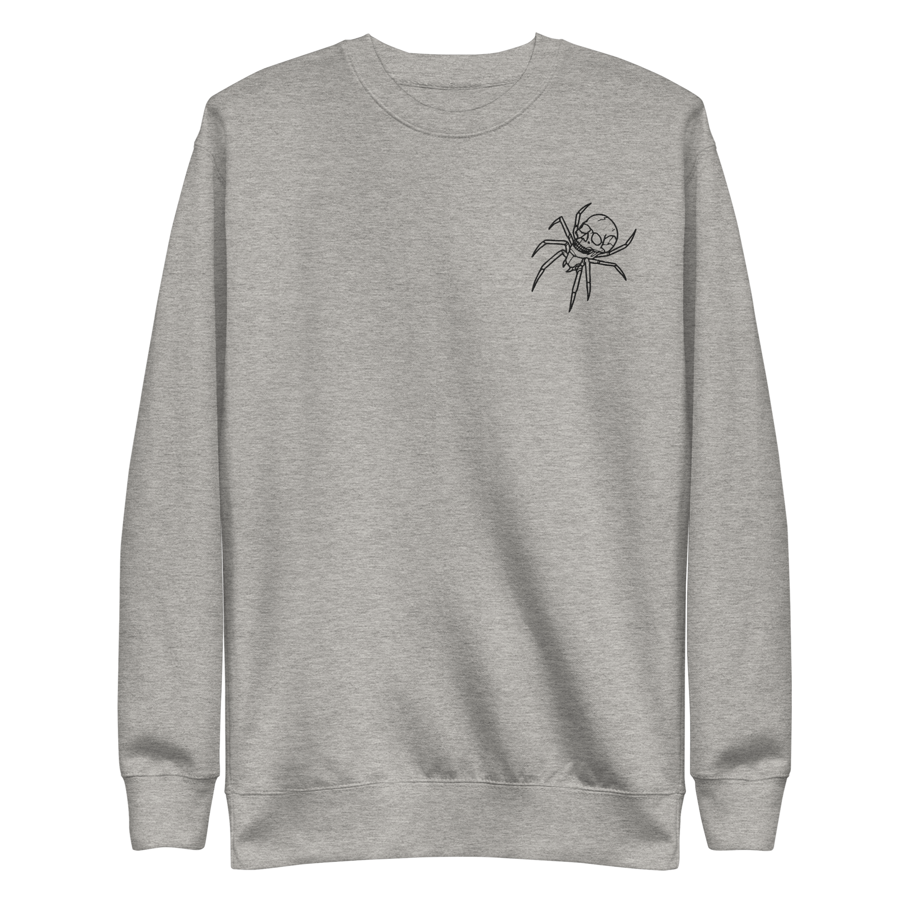 Spider Skull Embroidered Sweatshirt - Goth Cloth Co.9888291_11244