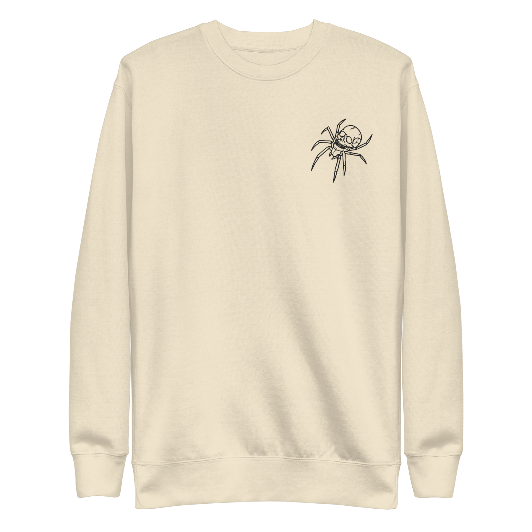 Spider Skull Embroidered Sweatshirt - Goth Cloth Co.9888291_20357