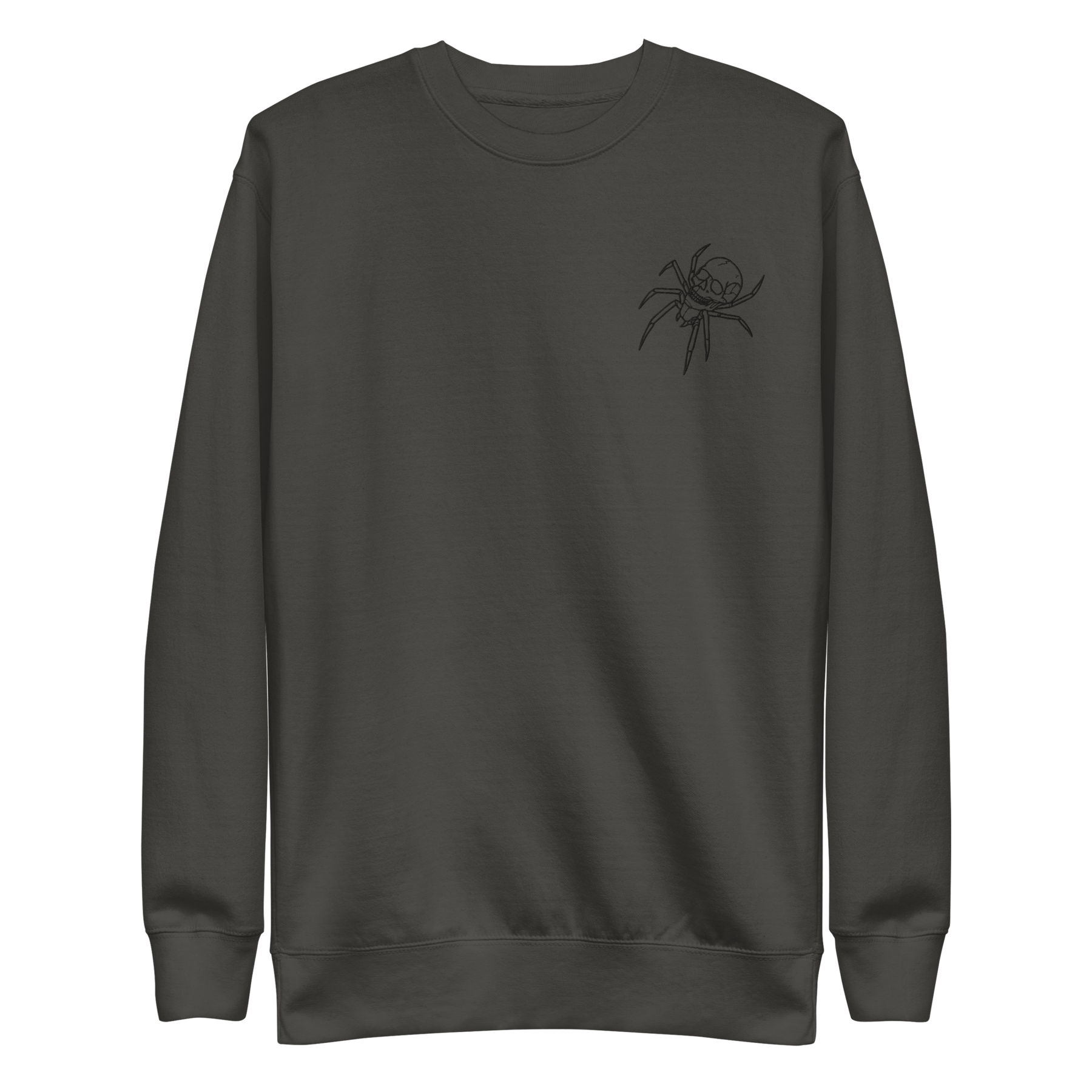 Spider Skull Embroidered Sweatshirt - Goth Cloth Co.9888291_20363