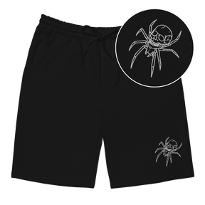 Spider Skull Fleece Shorts - Goth Cloth Co.shorts7324067_12444