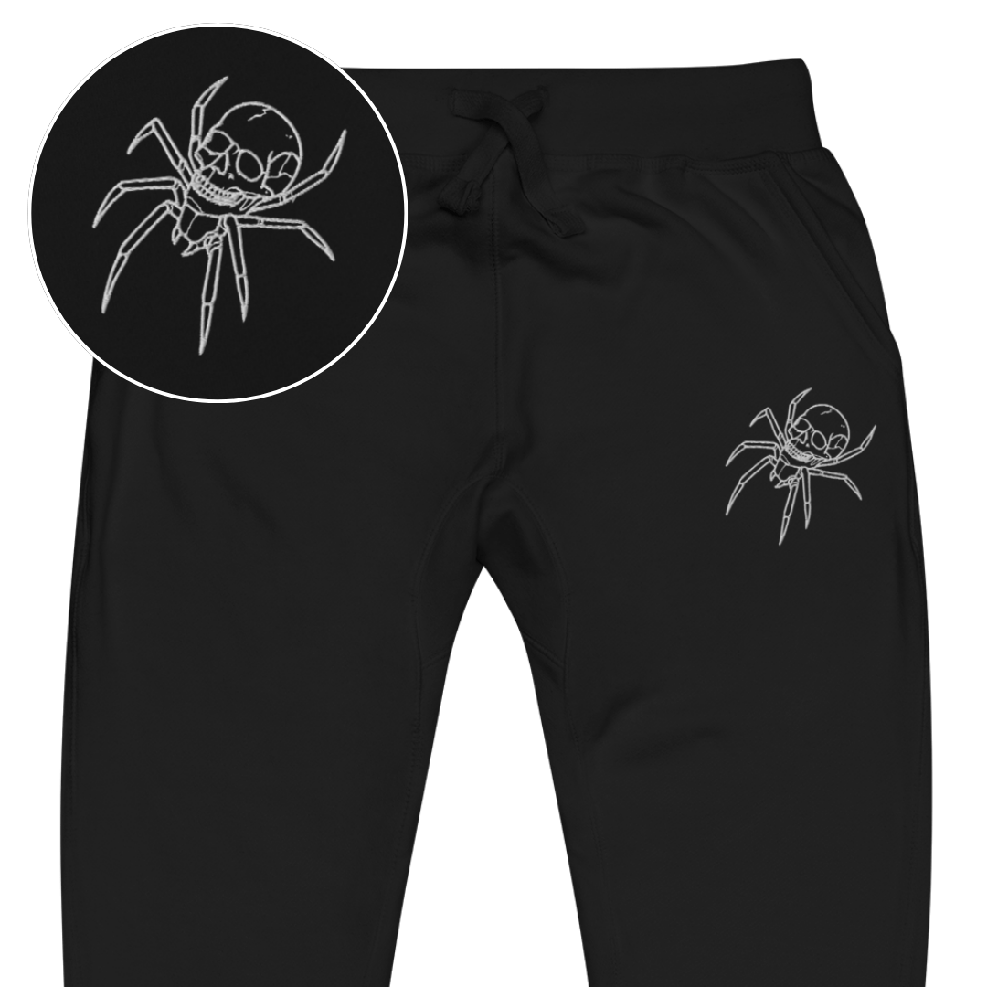 Spider Skull Fleece Sweatpants - Goth Cloth Co.joggers3493717_11265