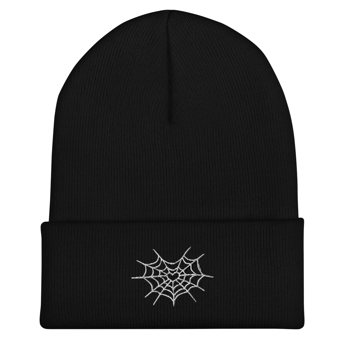 Spiderweb Heart Cuffed Beanie - Goth Cloth Co.8964551_8936