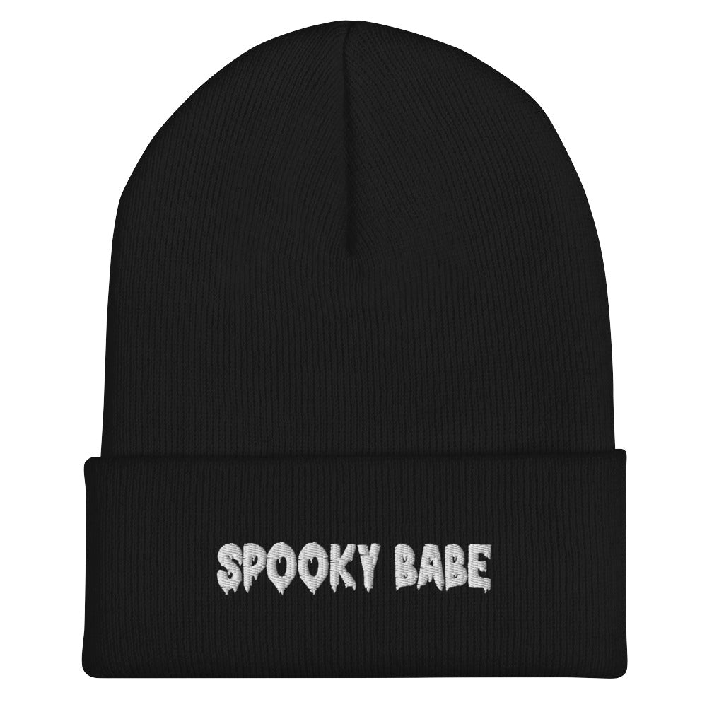 Spooky Babe Gothic Font Knit Beanie - Goth Cloth Co.2197628_8936