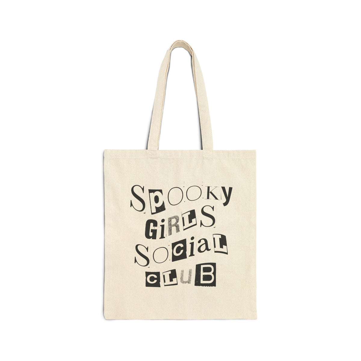 Spooky Girl Social Club Cotton Canvas Tote Bag - Goth Cloth Co.Bags30641157118990016582