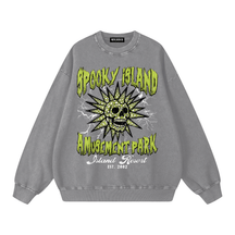 Spooky Island Acid Wash Sweatshirt - Goth Cloth Co.260915PODRA0922006