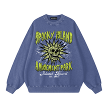 Spooky Island Acid Wash Sweatshirt - Goth Cloth Co.260915PODRA0922016