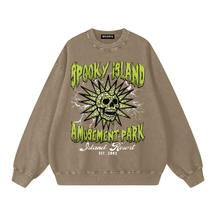 Spooky Island Acid Wash Sweatshirt - Goth Cloth Co.260915PODRA0922021