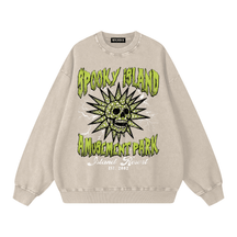 Spooky Island Acid Wash Sweatshirt - Goth Cloth Co.260915PODRA0922026