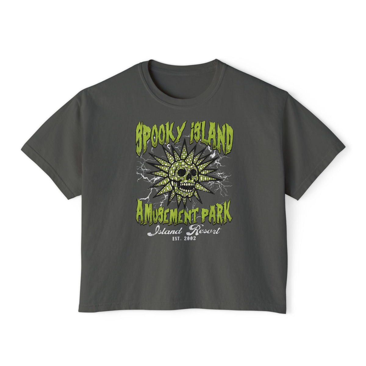 Spooky Island Amusement Park Crop Top - Goth Cloth Co.T-Shirt13397843880728859050
