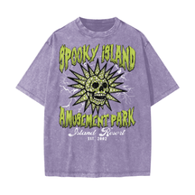 Spooky Island Amusement Park Snow Washed T-Shirt - Goth Cloth Co.250819PODPQ0281013