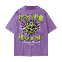Spooky Island Amusement Park Snow Washed T-Shirt - Goth Cloth Co.250819PODPQ0281019
