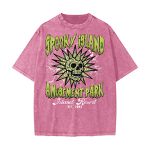 Spooky Island Amusement Park Snow Washed T-Shirt - Goth Cloth Co.250819PODPQ0281025