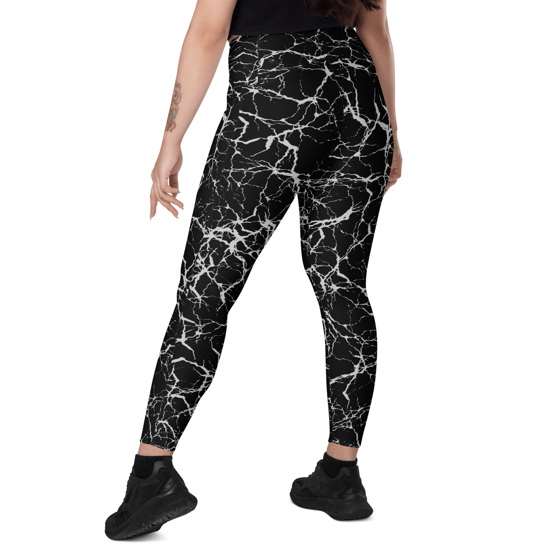 Static Veins Crossover Leggings with Pockets - Goth Cloth Co.6543712_14137