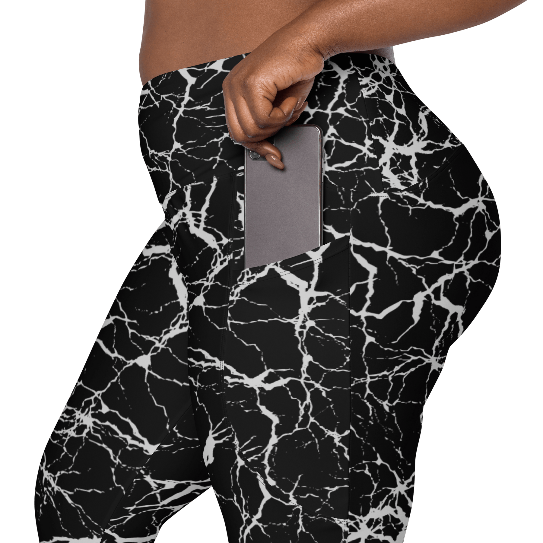 Static Veins Crossover Leggings with Pockets - Goth Cloth Co.6543712_14137