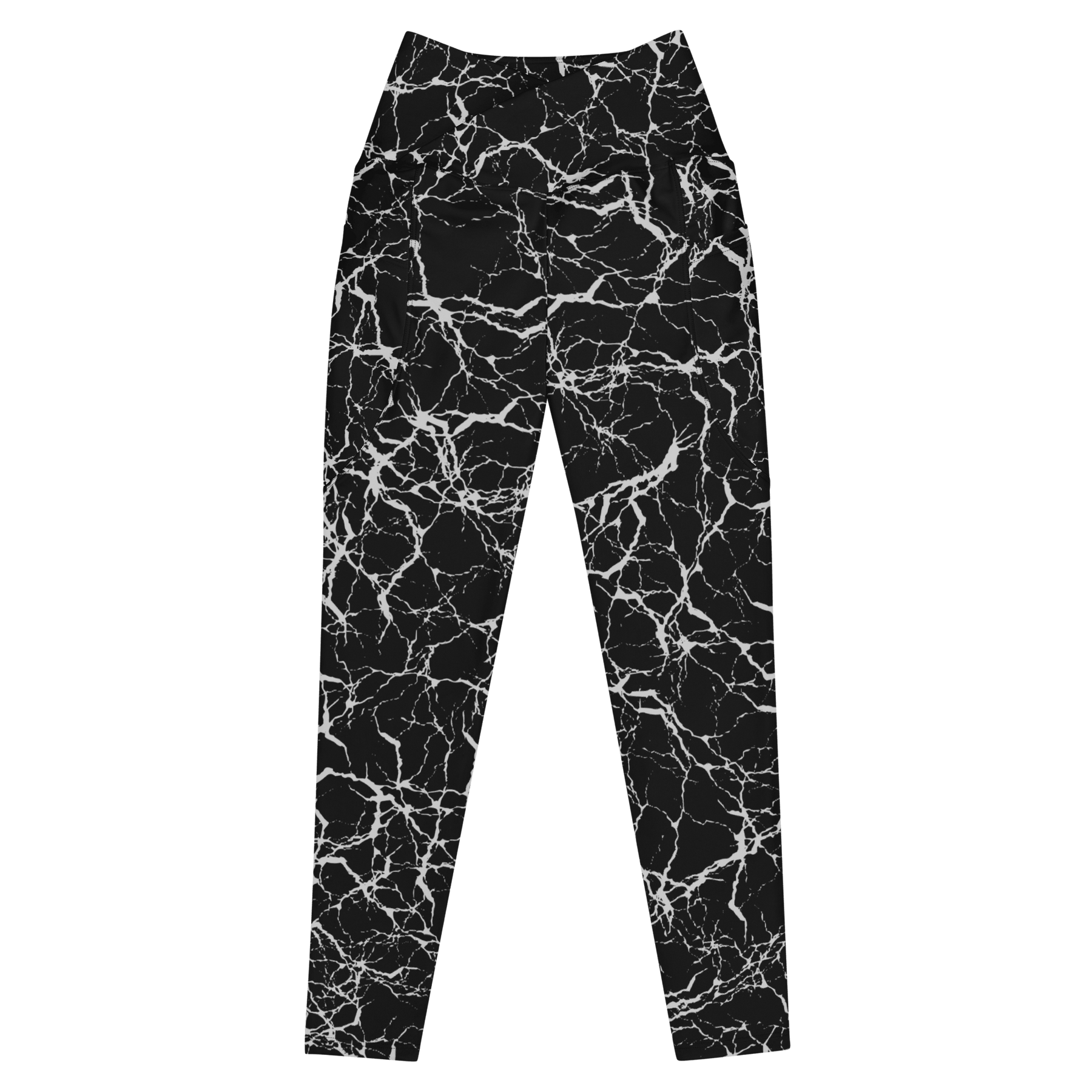 Static Veins Crossover Leggings with Pockets - Goth Cloth Co.6543712_14137