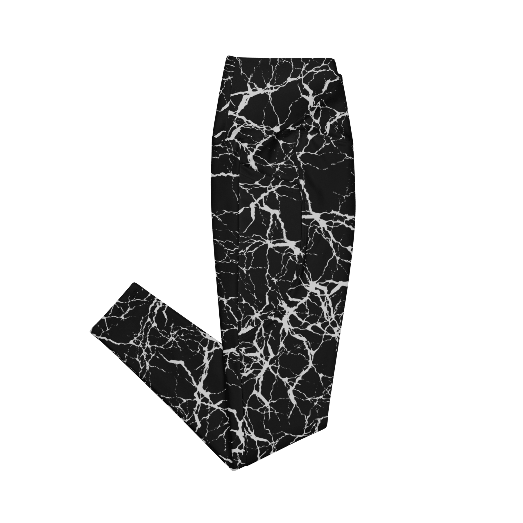 Static Veins Crossover Leggings with Pockets - Goth Cloth Co.6543712_14137