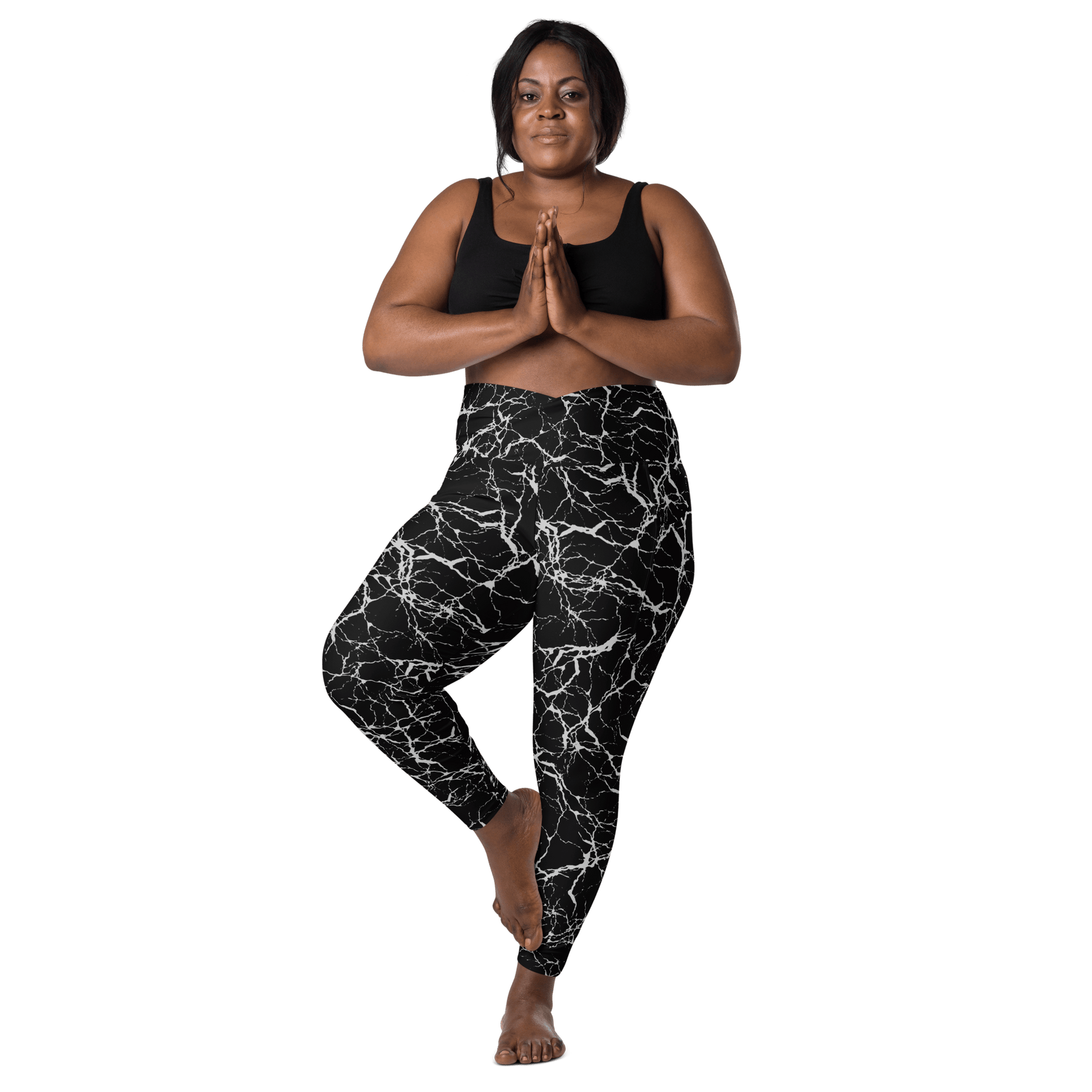 Static Veins Crossover Leggings with Pockets - Goth Cloth Co.6543712_14137
