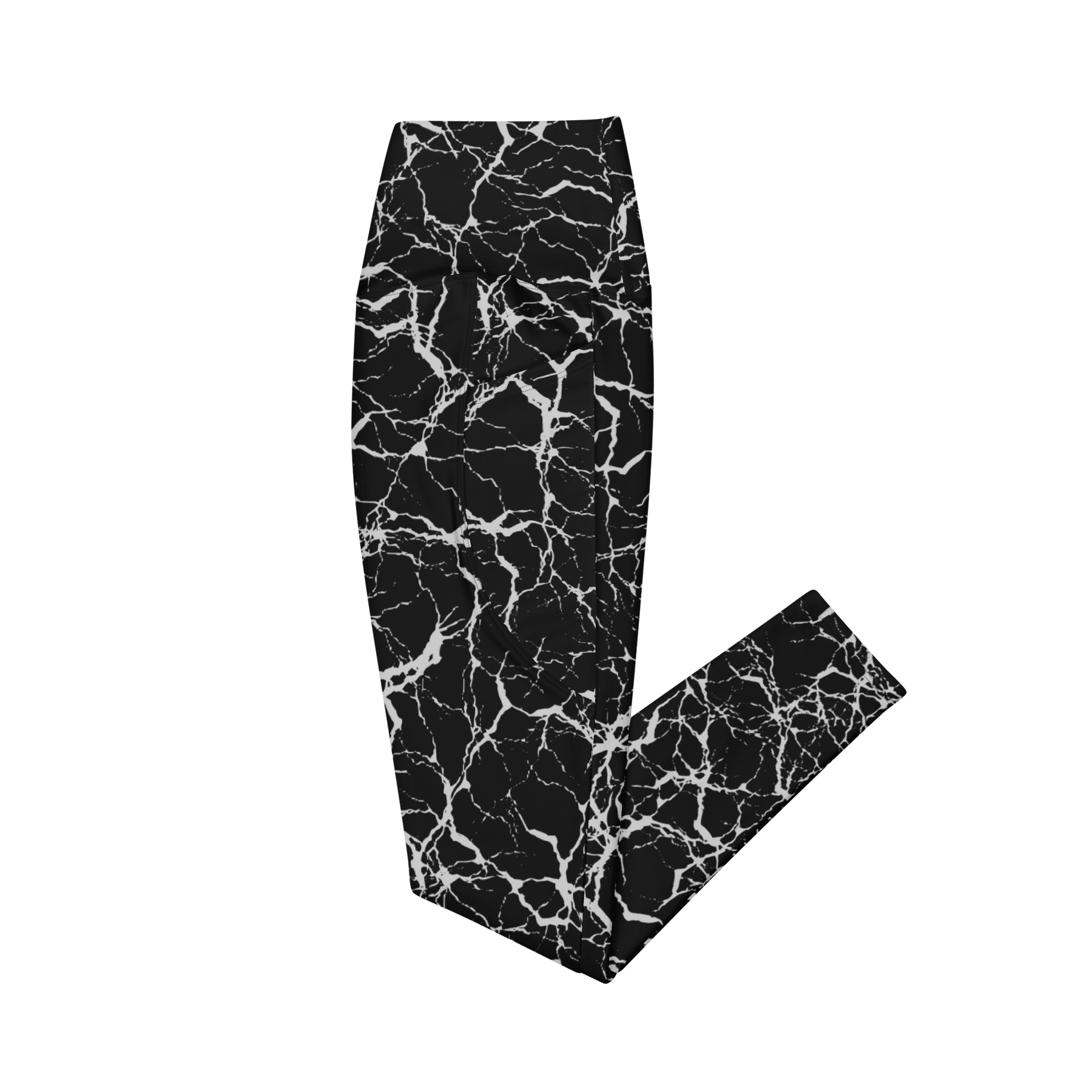 Static Veins Crossover Leggings with Pockets - Goth Cloth Co.6543712_14137