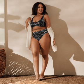 Static Veins High - Waisted Sport Bikini Bottom - Goth Cloth Co.2647551_12042