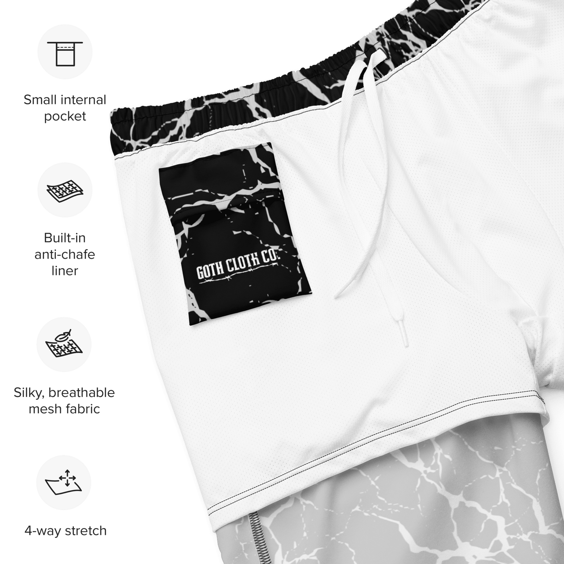 Static Veins Men's Lined Swim Trunks - Goth Cloth Co.7294161_14636