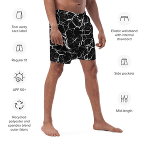 Static Veins Men's Lined Swim Trunks - Goth Cloth Co.7294161_14636