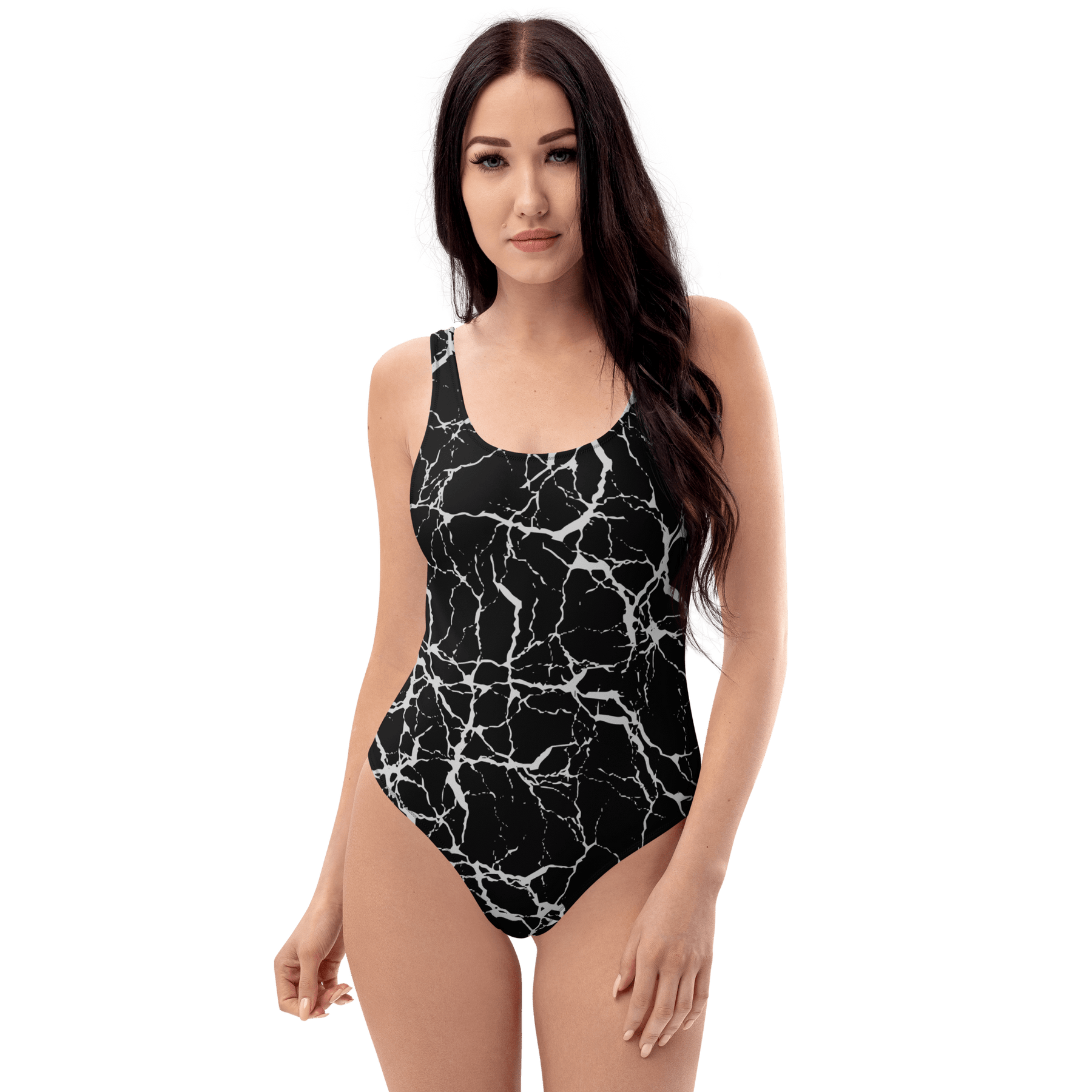 Static Veins One - Piece Swimsuit - Goth Cloth Co.7041531_9014
