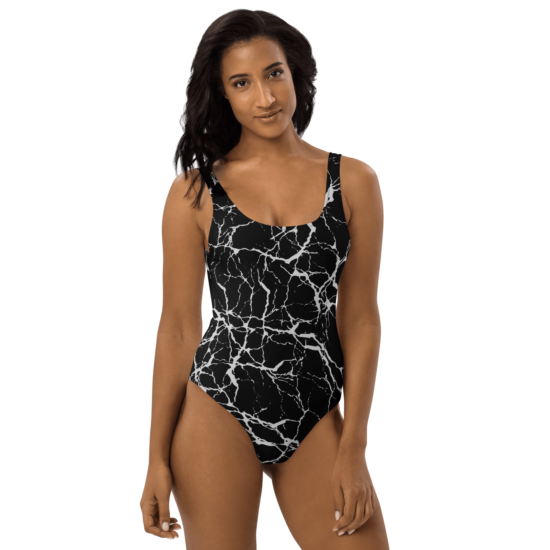 Static Veins One - Piece Swimsuit - Goth Cloth Co.7041531_9014