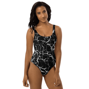 Static Veins One - Piece Swimsuit - Goth Cloth Co.7041531_9014