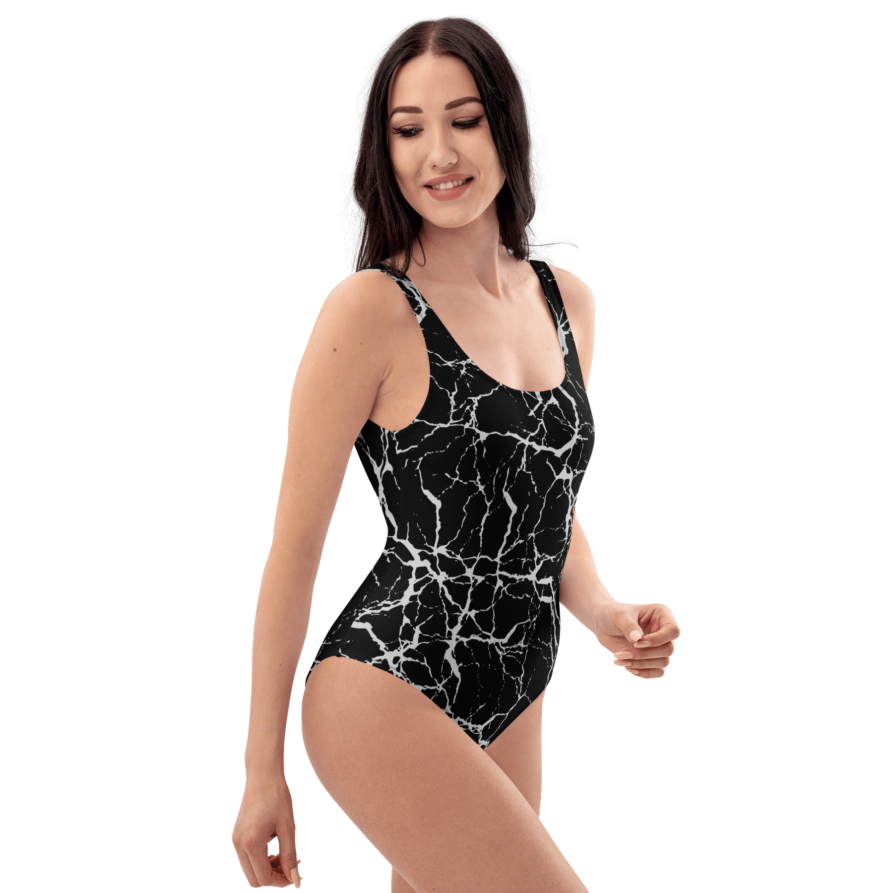 Static Veins One - Piece Swimsuit - Goth Cloth Co.7041531_9014