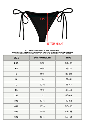 Static Veins String Bikini Bottom (Ready to Ship) - Goth Cloth Co.final sale