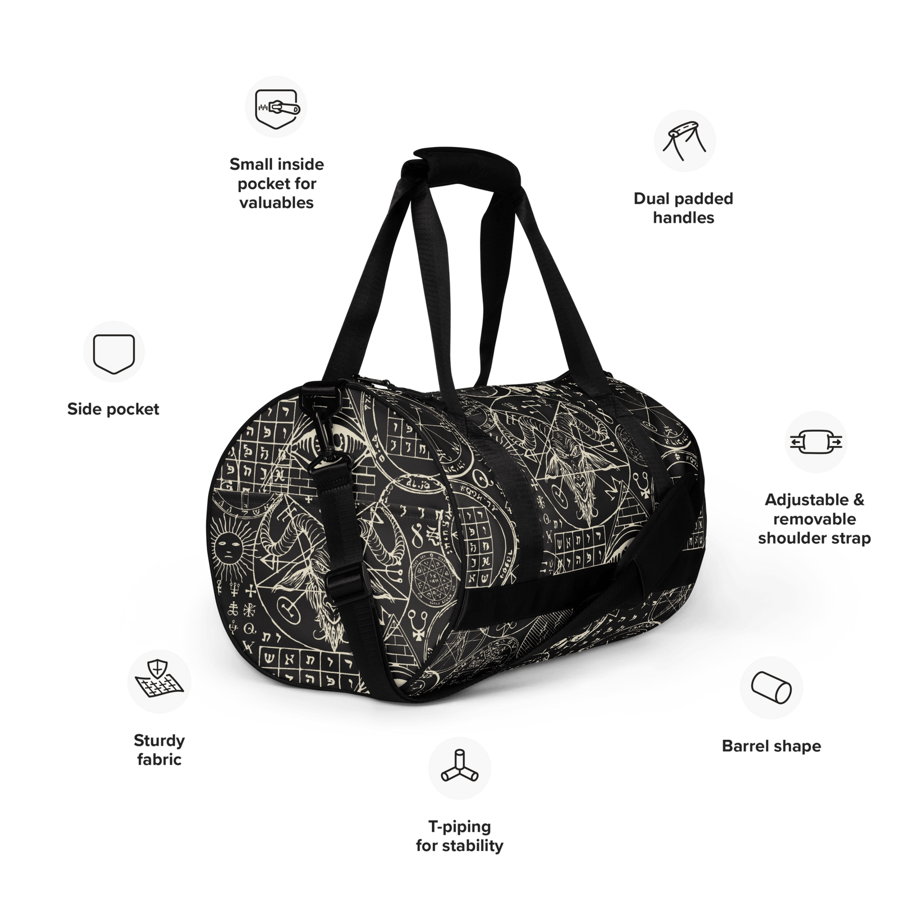 Summoning Spirits Gym Bag - Goth Cloth Co.8942516_15155