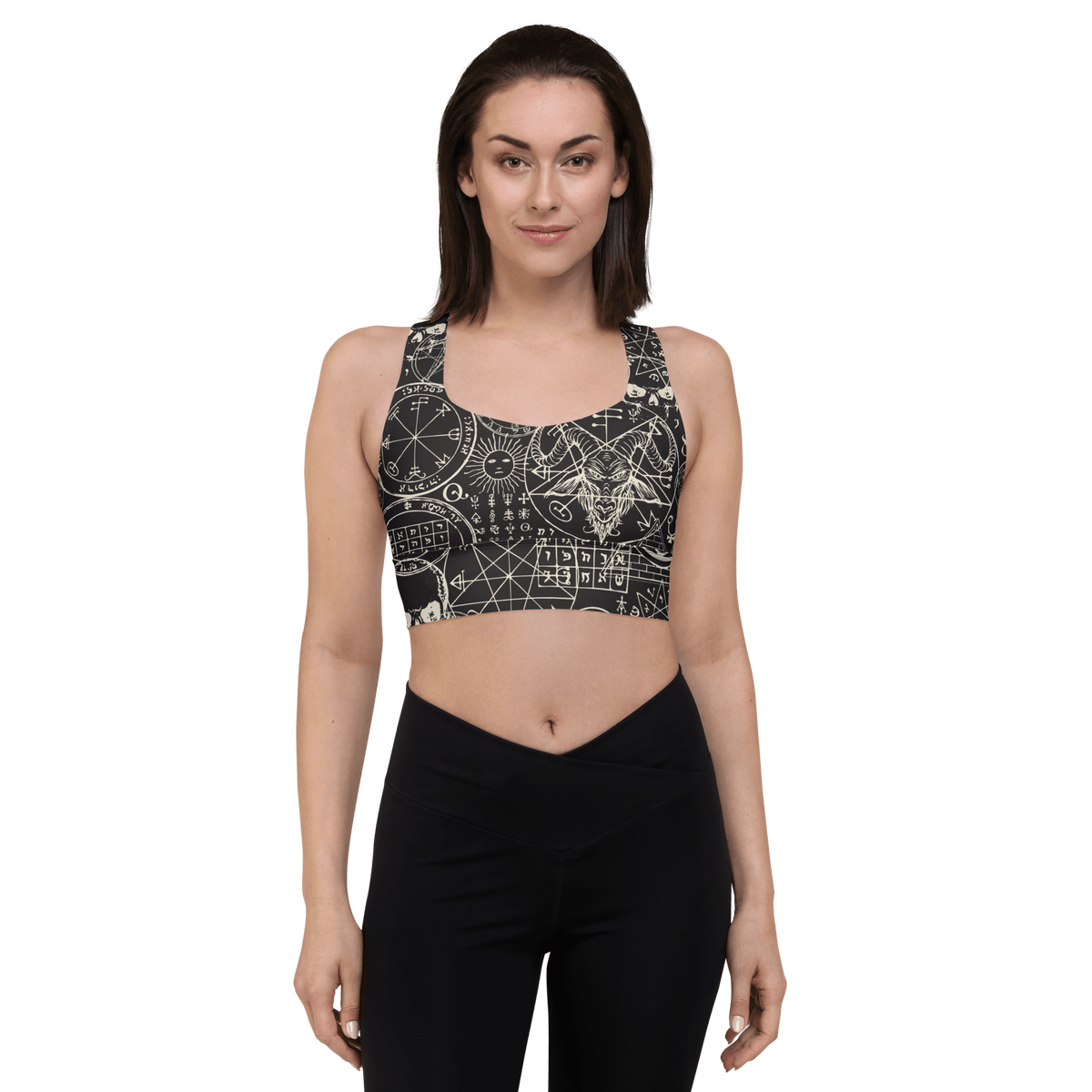 Summoning Spirits Longline Sports Bra - Goth Cloth Co.4737583_12290