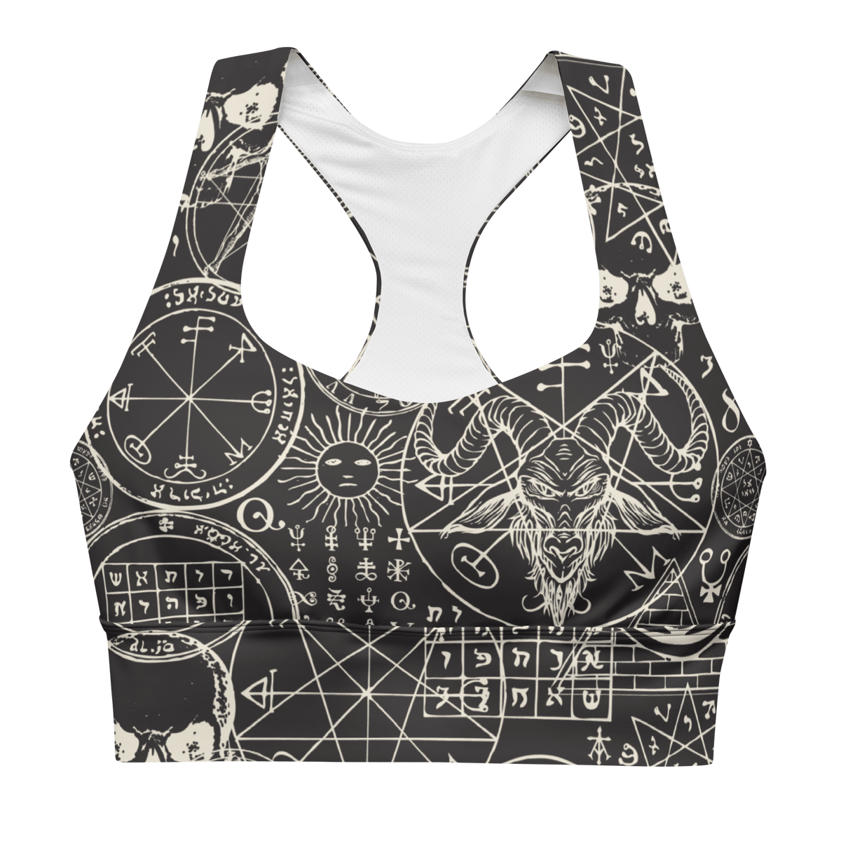 Summoning Spirits Longline Sports Bra - Goth Cloth Co.4737583_12290