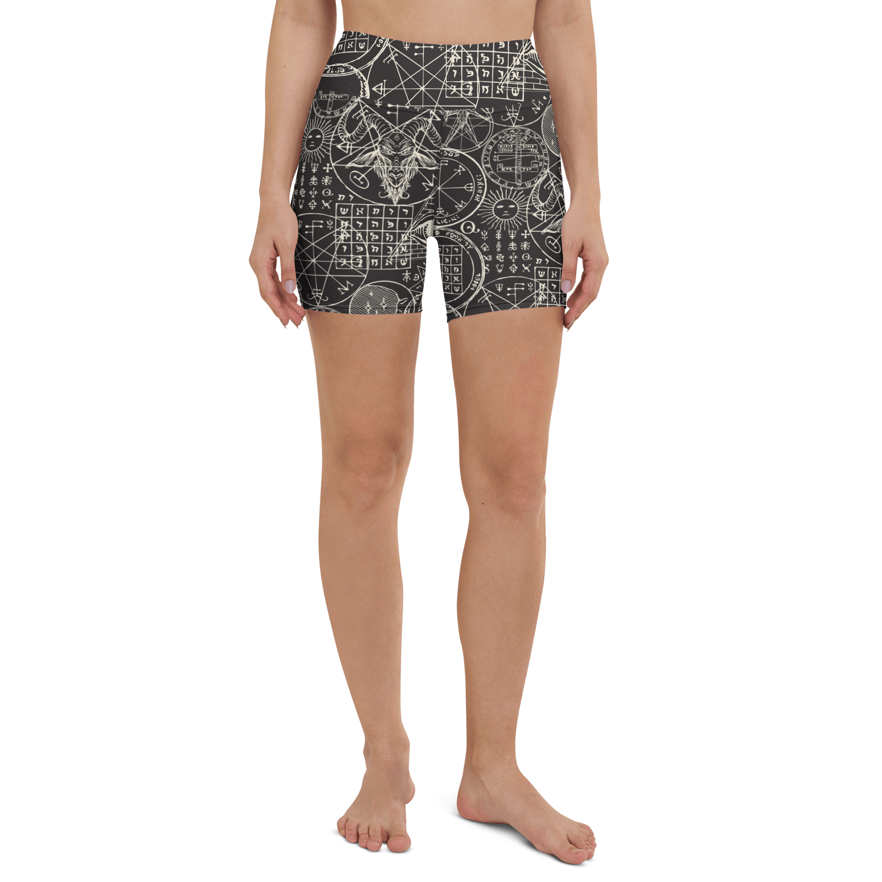 Summoning Spirits Yoga Shorts - Goth Cloth Co.3645372_9079