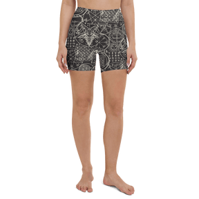 Summoning Spirits Yoga Shorts - Goth Cloth Co.3645372_9079