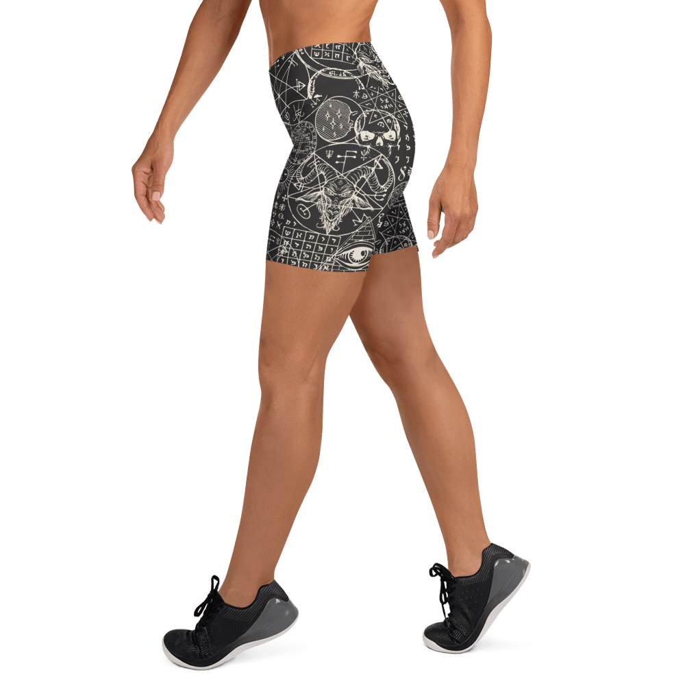 Summoning Spirits Yoga Shorts - Goth Cloth Co.3645372_9079