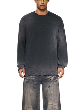 Sun Fade Distressed Crewneck Sweater - Goth Cloth Co.251210PODUU0832011