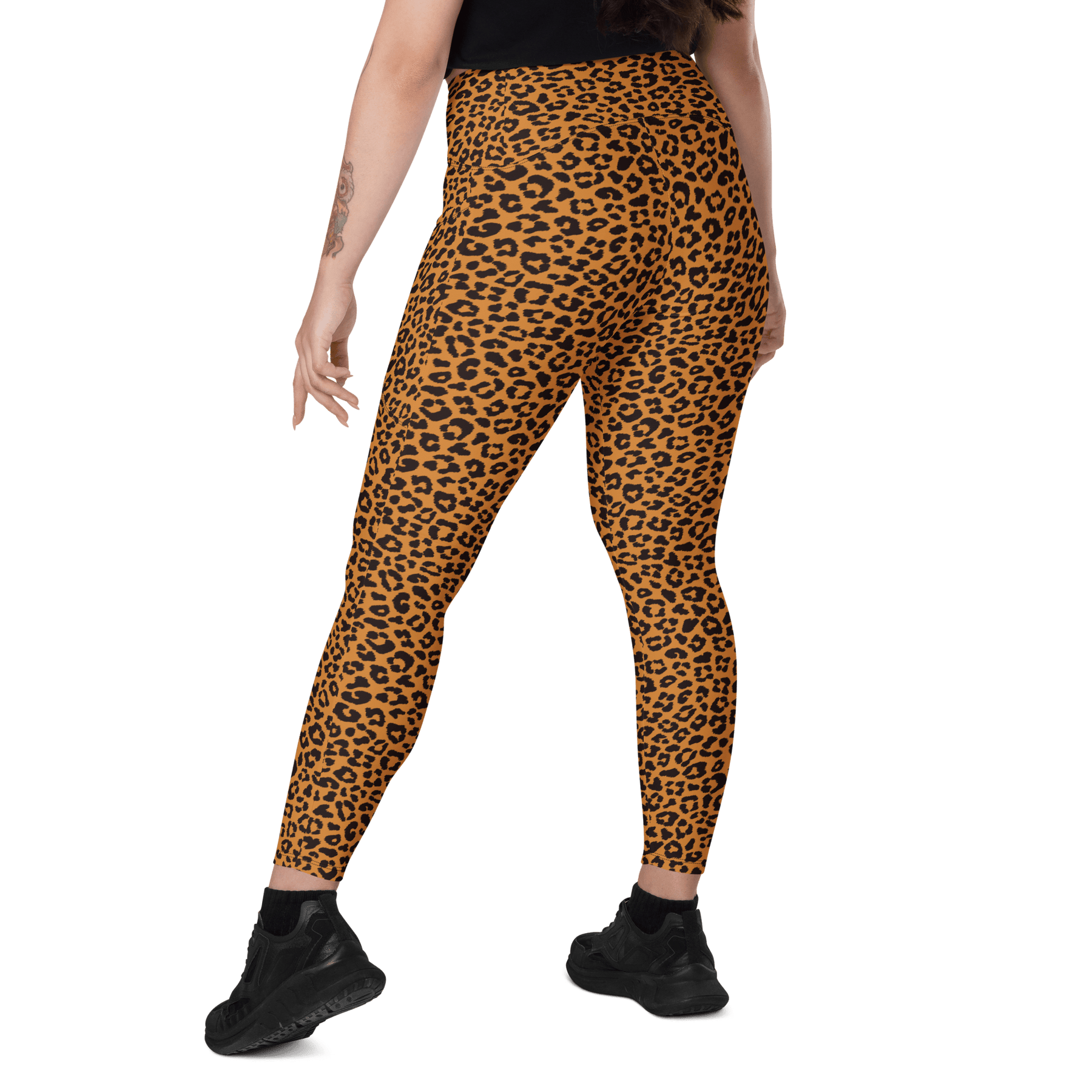 Sunset Leopard Crossover Leggings with Pockets - Goth Cloth Co.1360431_14137