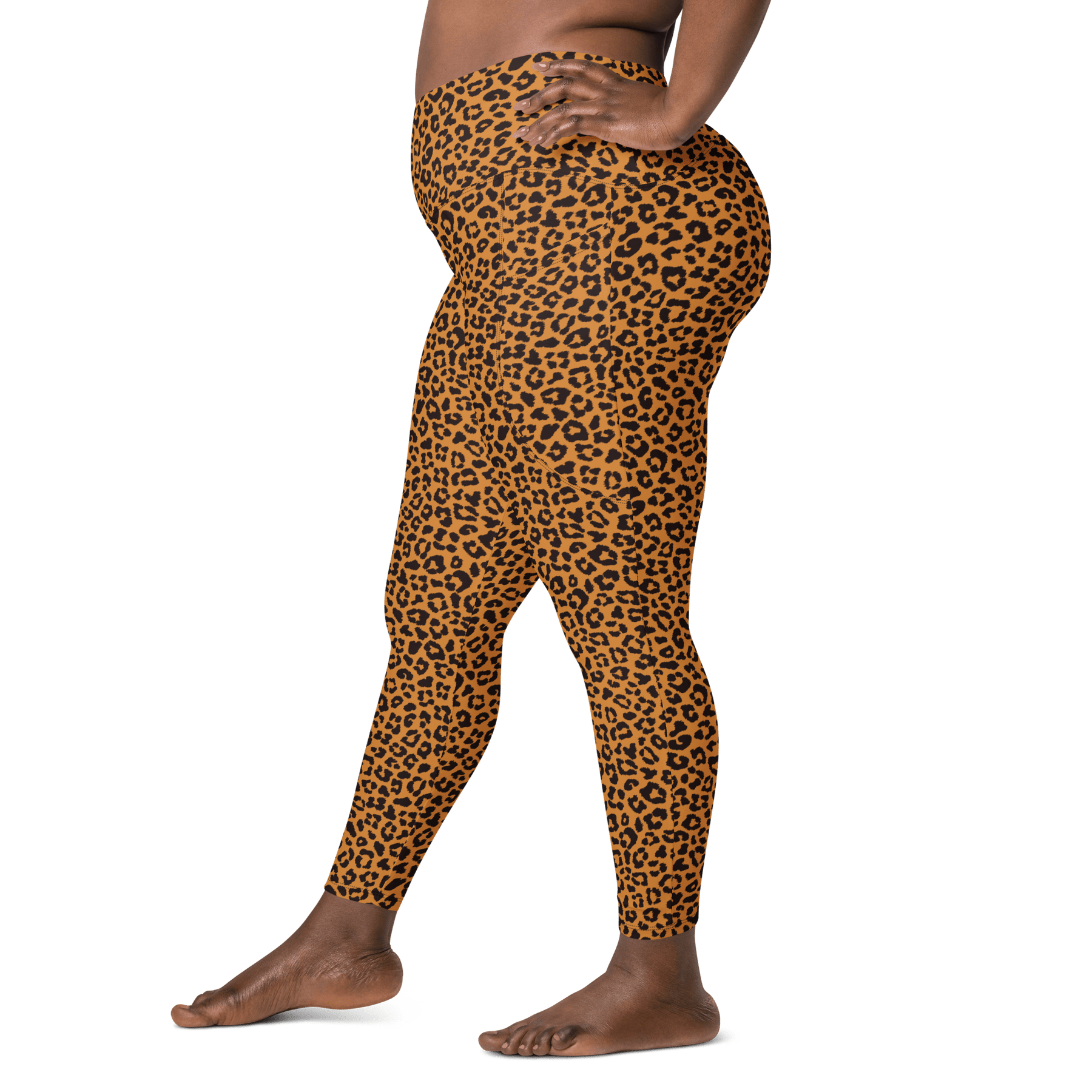Sunset Leopard Crossover Leggings with Pockets - Goth Cloth Co.1360431_14137