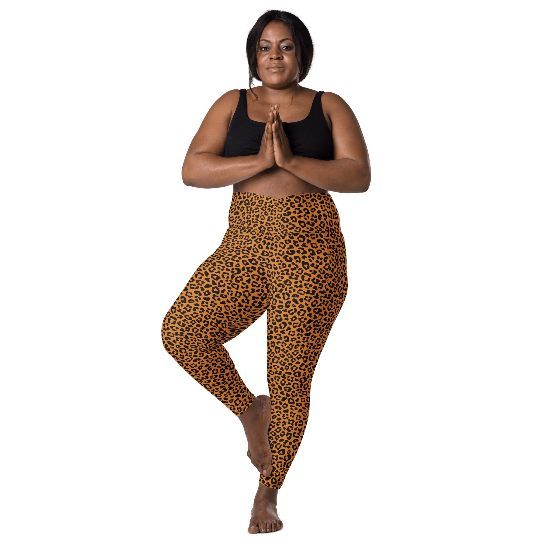 Sunset Leopard Crossover Leggings with Pockets - Goth Cloth Co.1360431_14137