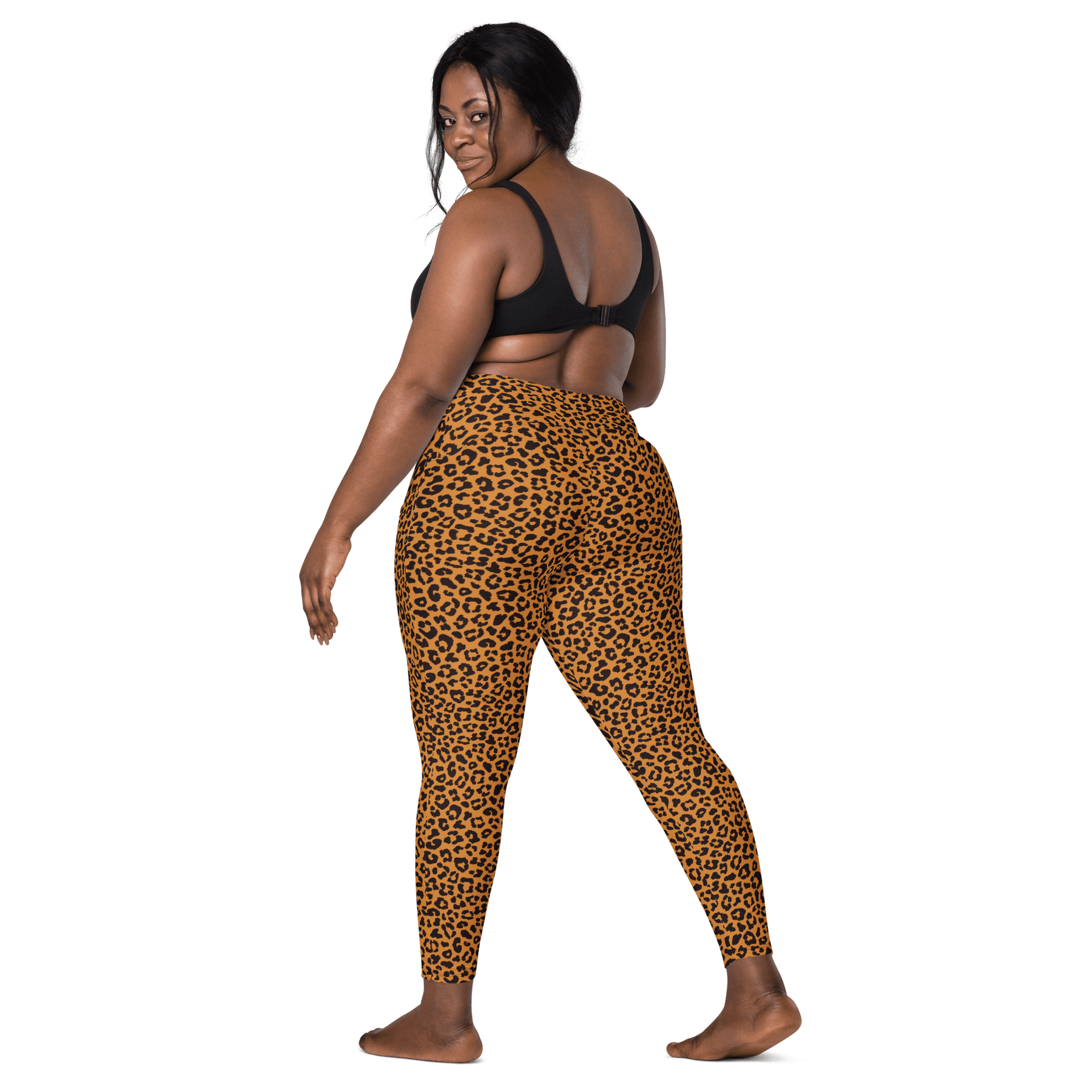 Sunset Leopard Crossover Leggings with Pockets - Goth Cloth Co.1360431_14137