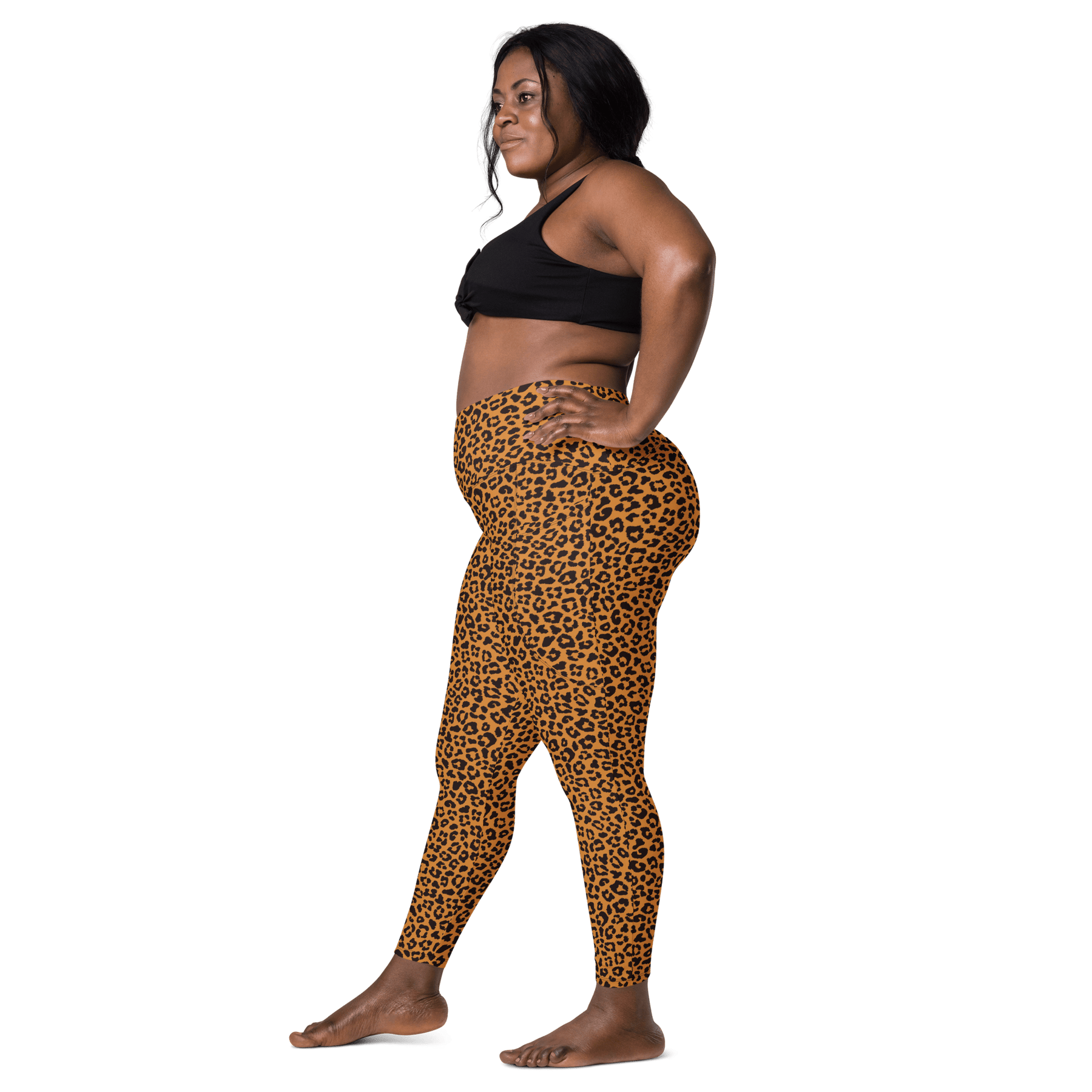Sunset Leopard Crossover Leggings with Pockets - Goth Cloth Co.1360431_14137